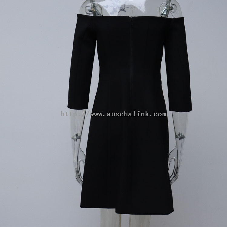 AUSCHALINK Newly Designed Patchwork Nail Bead Elastic Removable Chain Elegant Dress for Women