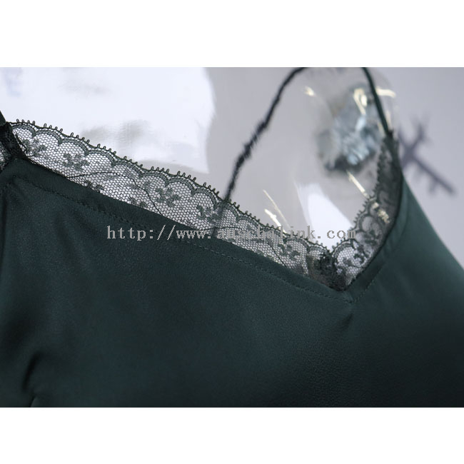 AUSCHALINK New Custom Solid Color Halter Belt Halter Lace V-neck Sexy Pajamas for Women